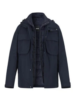 BOSS Black, 3-in-1 Funktionsjacke Coler, Mikrofaser GORE-TEX®, Dunkelblau