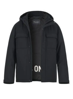 Marc O'Polo, Jacke, Mikrofaser Wasserabweisend, Schwarz