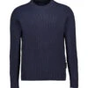 Marc O'Polo, Pullover, Baumwolle-Wolle, Navy Meliert