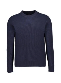 Marc O'Polo, Pullover, Baumwolle-Wolle, Navy Meliert