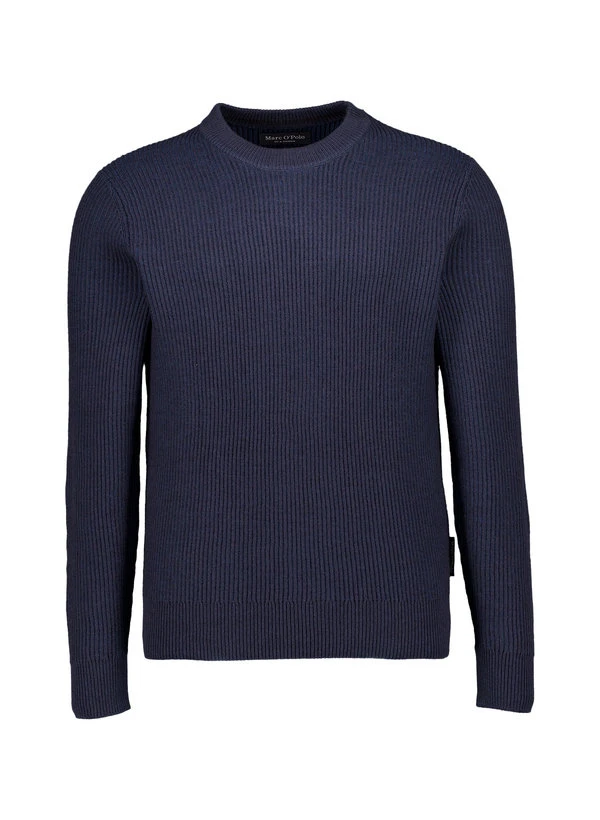 Marc O'Polo, Pullover, Baumwolle-Wolle, Navy Meliert 3 Marc O'Polo, Pullover, Baumwolle-Wolle, Navy Meliert