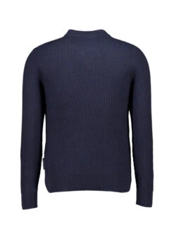 Marc O'Polo, Pullover, Baumwolle-Wolle, Navy Meliert 7 Marc O'Polo, Pullover, Baumwolle-Wolle, Navy Meliert -Herrenausstatter Geschaft 451970 norm2