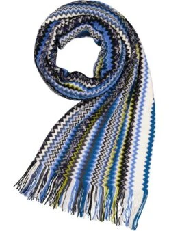 MISSONI, Schal, Schurwolle, Arzu-limette-weiß