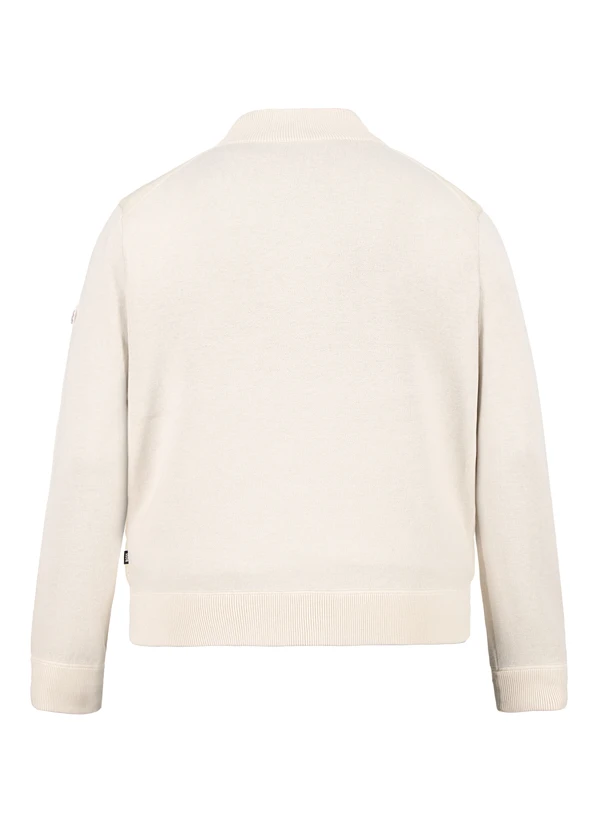 BOSS Black, Strickblouson Hernesto, Baumwolle-Wolle Wattiert, Ecru 4 BOSS Black, Strickblouson Hernesto, Baumwolle-Wolle Wattiert, Ecru – Bild 2