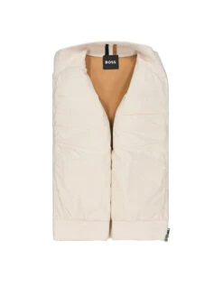 BOSS Black, Strickblouson Hernesto, Baumwolle-Wolle Wattiert, Ecru 7 BOSS Black, Strickblouson Hernesto, Baumwolle-Wolle Wattiert, Ecru -Herrenausstatter Geschaft 452062 norm3