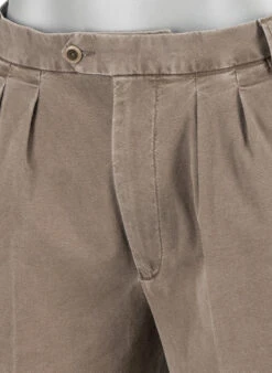 Alberto, Bundfaltenhose Ted, Wide Fit, Baumwoll-Stretch, Cropped, Braun Meliert 13 Alberto, Bundfaltenhose Ted, Wide Fit, Baumwoll-Stretch, Cropped, Braun Meliert -Herrenausstatter Geschaft 452086 norm4