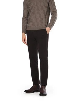 BOSS Black, Chino Kaiton, Slim Fit, Baumwolle, Dunkelbraun