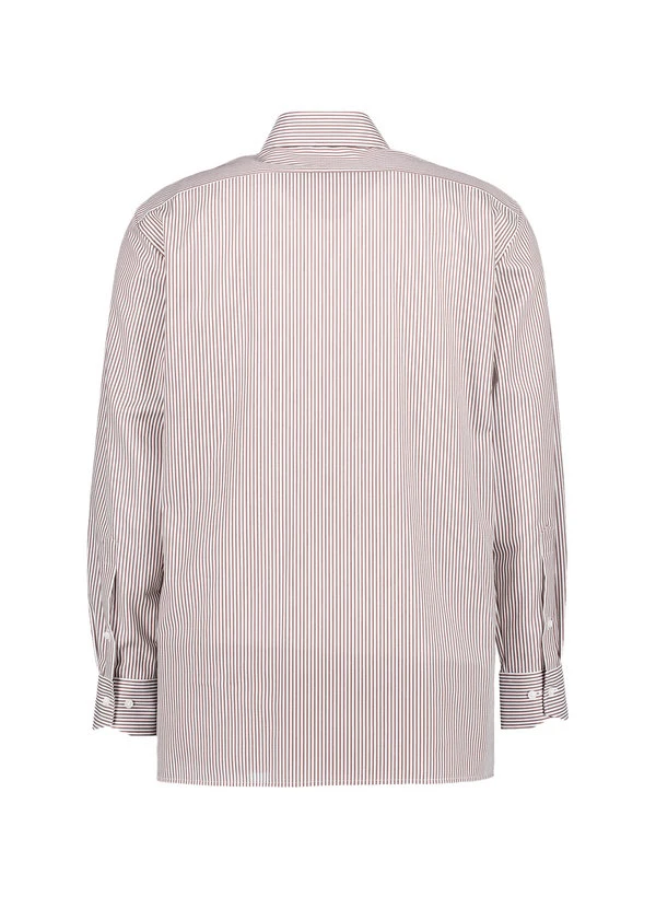 OLYMP, Hemd, Modern Fit, Baumwolle, Braun-weiß Gestreift 4 OLYMP, Hemd, Modern Fit, Baumwolle, Braun-weiß Gestreift – Bild 2