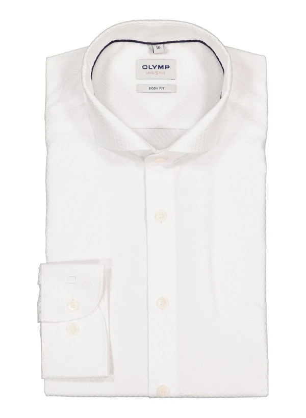 OLYMP, Hemd, Body Fit, Baumwolle, Weiß 3 OLYMP, Hemd, Body Fit, Baumwolle, Weiß