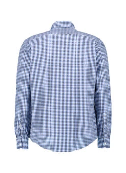 OLYMP, Hemd, Regular Fit, Baumwolle, Marine-weiß Kariert -Herrenausstatter Geschaft 452245 norm2