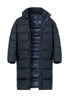 BOSS Black, Steppparka Cenuto, Mikrofaser Wasserebweisend, Dunkelblau