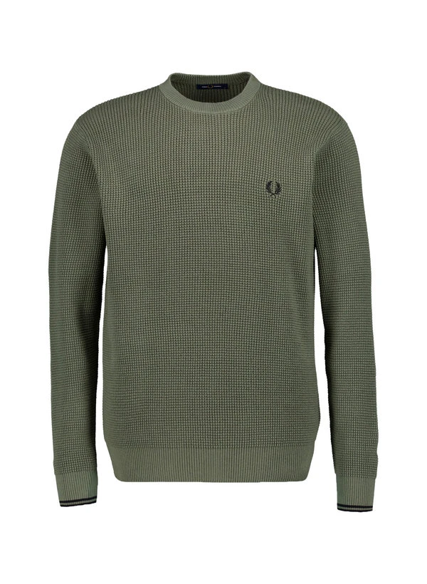 Fred Perry, Pullover, Baumwolle, Grün 3 Fred Perry, Pullover, Baumwolle, Grün