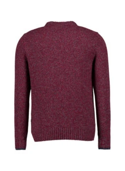 MAERZ Muenchen, Pullover, Merinowolle Extrafein, Rot Meliert -Herrenausstatter Geschaft 452330 norm2