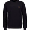 Fred Perry, Pullover, Baumwolle, Schwarz 2 Fred Perry, Pullover, Baumwolle, Schwarz -Herrenausstatter Geschaft 452331 norm