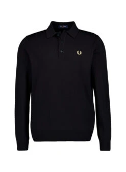 Fred Perry, Pullover, Wolle, Noir