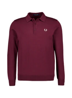 Fred Perry, Pullover, Wolle, Bordeaux