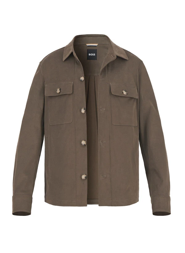 BOSS Black, Overshirt, Relaxed Fit, Baumwoll-Stretch, Braun 3 BOSS Black, Overshirt, Relaxed Fit, Baumwoll-Stretch, Braun