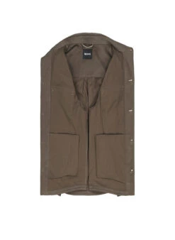 BOSS Black, Overshirt, Relaxed Fit, Baumwoll-Stretch, Braun 7 BOSS Black, Overshirt, Relaxed Fit, Baumwoll-Stretch, Braun -Herrenausstatter Geschaft 452372 norm3