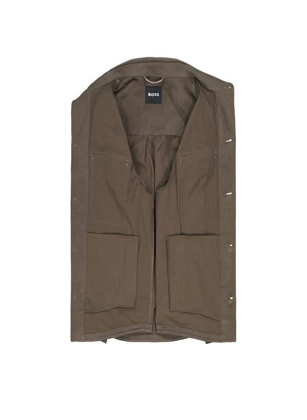 BOSS Black, Overshirt, Relaxed Fit, Baumwoll-Stretch, Braun 5 BOSS Black, Overshirt, Relaxed Fit, Baumwoll-Stretch, Braun – Bild 3