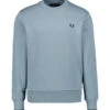 Fred Perry, Sweatshirt, Baumwolle, Blaugrau -Herrenausstatter Geschaft 452400 norm