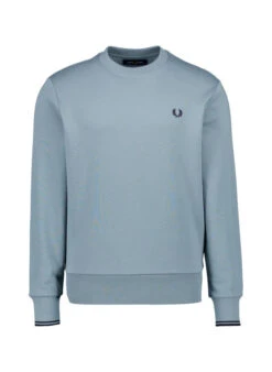 Fred Perry, Sweatshirt, Baumwolle, Blaugrau