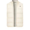 Fred Perry, Steppweste, Nylon Wasserabweisend, Ecru -Herrenausstatter Geschaft 452403 norm