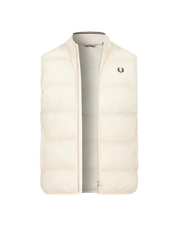 Fred Perry, Steppweste, Nylon Wasserabweisend, Ecru 3 Fred Perry, Steppweste, Nylon Wasserabweisend, Ecru