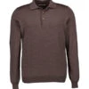 Gran Sasso, Pullover, Merinowolle Extrafein, Dunkelbraun -Herrenausstatter Geschaft 452458 norm