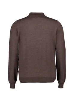 Gran Sasso, Pullover, Merinowolle Extrafein, Dunkelbraun -Herrenausstatter Geschaft 452458 norm2