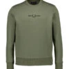 Fred Perry, Sweatshirt, Baumwolle, Grün -Herrenausstatter Geschaft 452547 norm