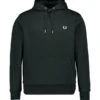 Fred Perry, Hoodie, Baumwolle, Dunkelgrün 1 Fred Perry, Hoodie, Baumwolle, Dunkelgrün -Herrenausstatter Geschaft 452548 norm