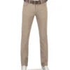 Alberto, Hose Pipe, Regular Fit, Baumwoll-Stretch, Braun Meliert -Herrenausstatter Geschaft 452559 norm