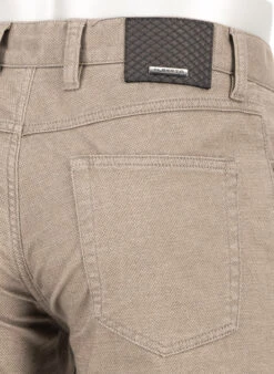 Alberto, Hose Pipe, Regular Fit, Baumwoll-Stretch, Braun Meliert -Herrenausstatter Geschaft 452559 norm6