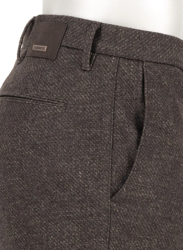 Alberto, Hose Rob, Slim Fit, Jersey, Mokka-salbei-beige Gemustert 8 Alberto, Hose Rob, Slim Fit, Jersey, Mokka-salbei-beige Gemustert – Bild 6