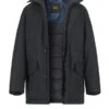 BOSS Orange, Parka Osiass, Mikrofaser Wasserabweisend, Schwarz -Herrenausstatter Geschaft 452679 norm