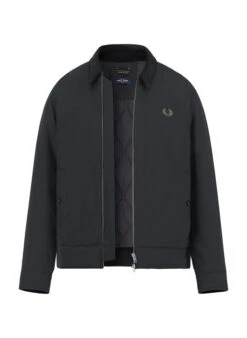 Fred Perry, Jacke, Baumwolle Wattiert, Schwarz