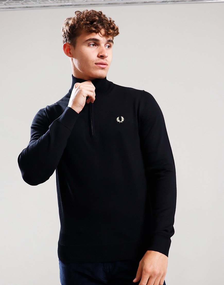 Herrenausstatter Geschaft -Herrenausstatter Geschaft fred perry half zip knit black 1 870x1110 1